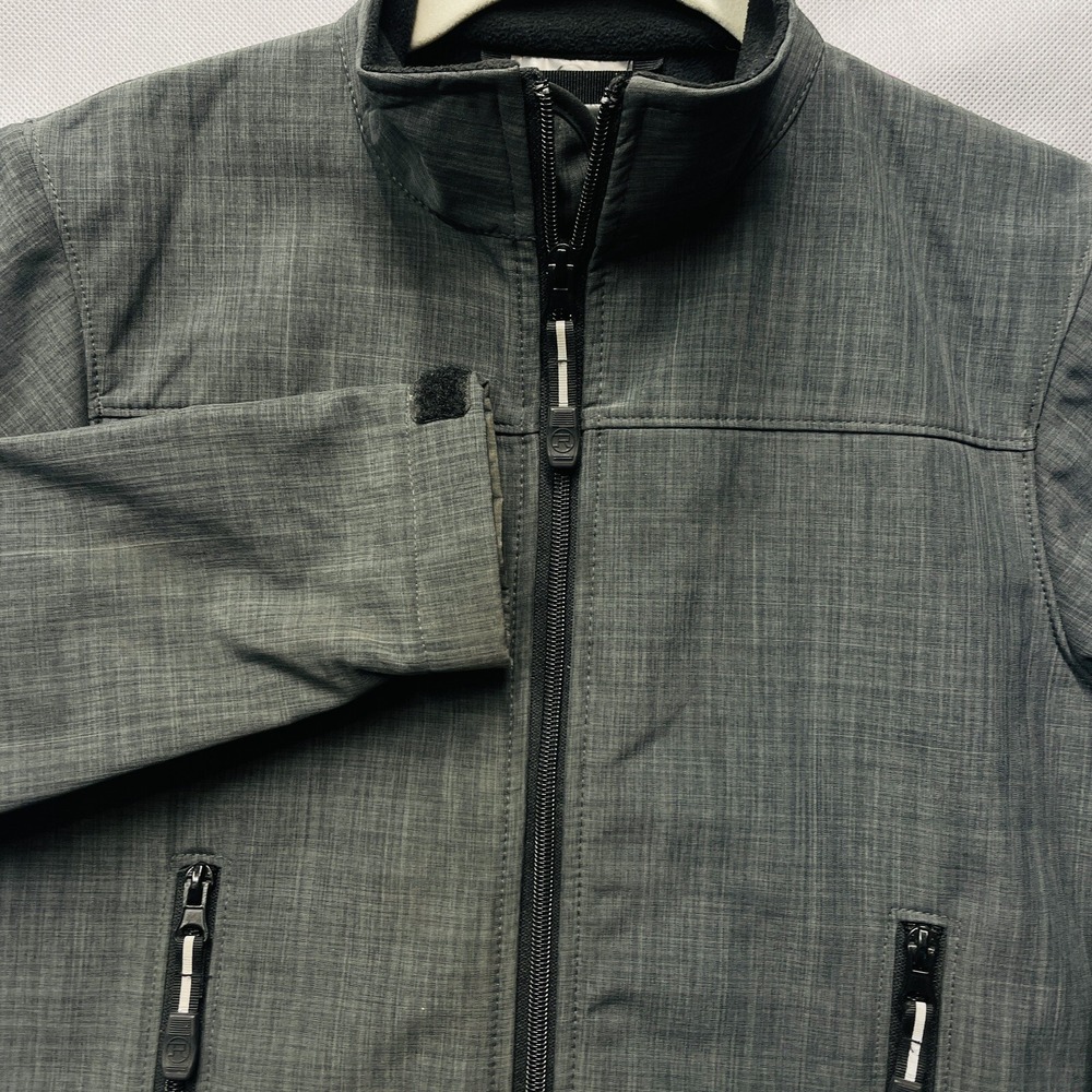 EUC! Roper Girls Grey/Black Polyester Softshell Jacket Fleece Lined